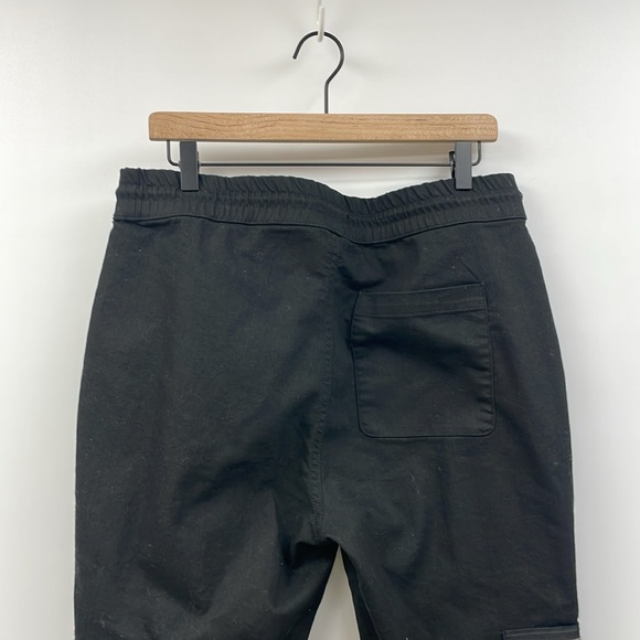 Men's Hot Topic Black Zipper Skinny Jogger Cargo Pants Goth Punk Large - Picture 7 of 8